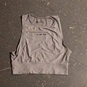 Light grey athletic crop top